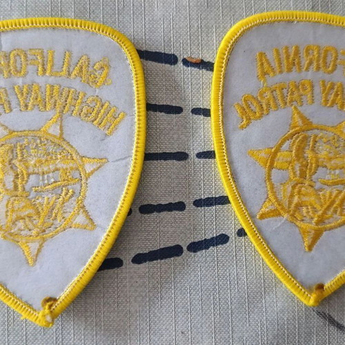 California Highway Patrol embroidered shoulder patches set of 2 new