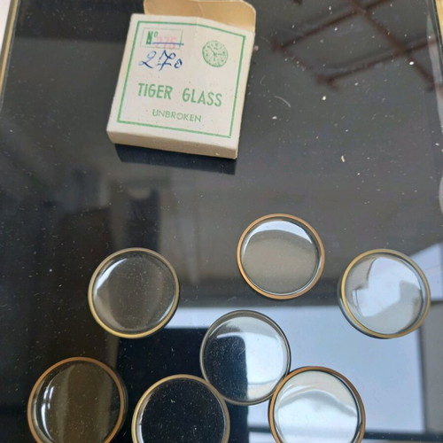 Tiger Glass set of 7 watch crystals new