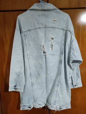 Denim oversized jacket like new, size large