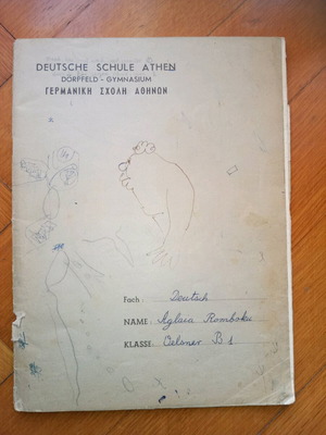 Notebook German School of Athens used with written pages