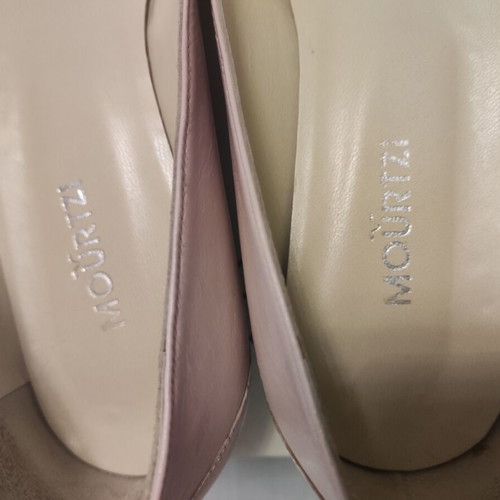Mourtzi leather women's low-heeled pointed ballerinas size 37 like new, pink