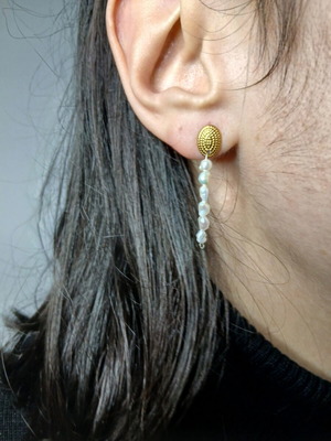 Cultured pearl earrings new