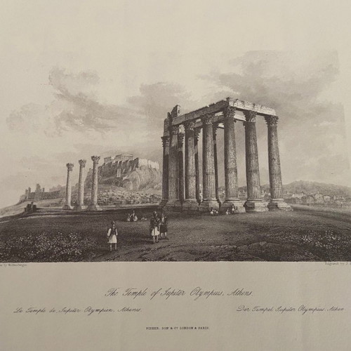 Engraving copy of the columns of Olympian Zeus like new