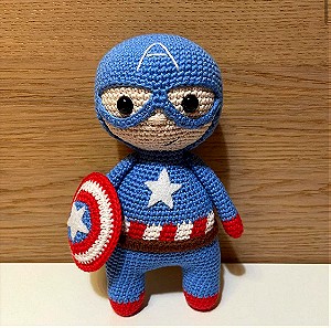 Χειροποίητο Κουκλάκι Amigurumi Captain America