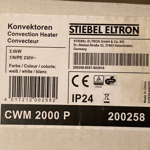 Stiebel Eltron CWM 2000 P Trend wall heater 2000 Watt