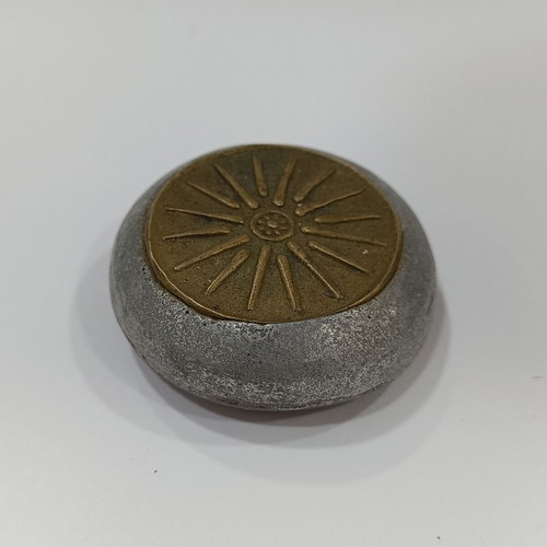 Handmade vintage paperweight with Vergina Sun used