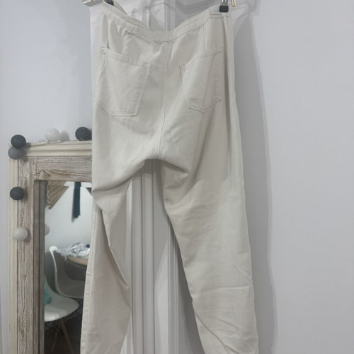 Bershka white summer jeans pants used XL 42 14