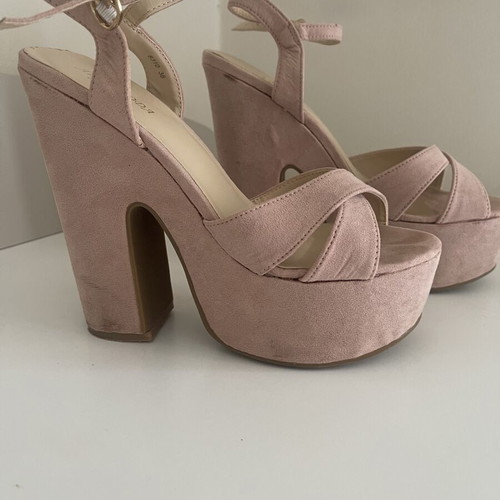 Alta Moda platform sandals size 38 used, pink, 15 cm heel