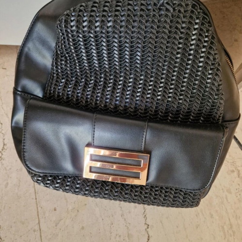 Backpack Moderna black with gold clasp new