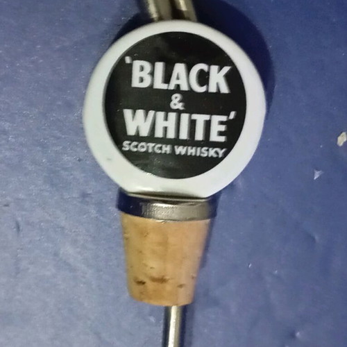 Porcelain pouring cork used, Black-White 1960s