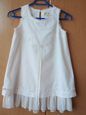 White dress for girl 9-10 years almost unused