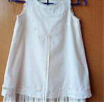  Άσπρο φόρεμα για κορίτσι 9-10 ετών σχεδόν αφόρετο
