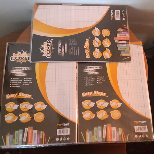 Book Cover Stickers like new, 3 packs of 10 sheets