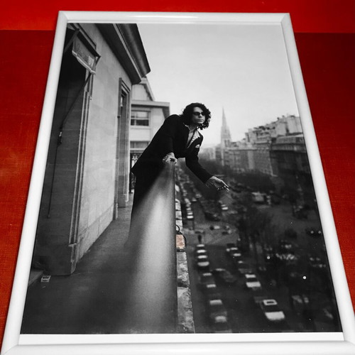 Michael Hutchence photo in white frame with glass, A4 size, like new