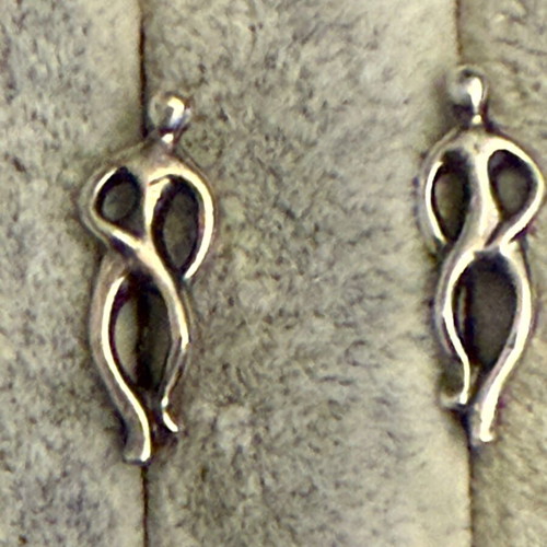 Jenavi silver humanoid earrings new
