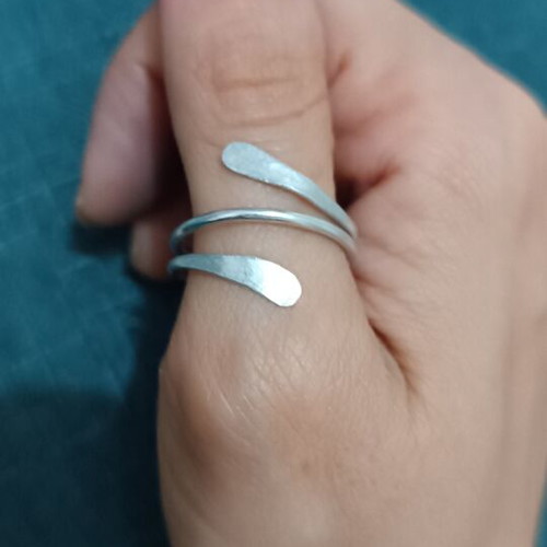 Silver Adjustable Handmade Ring Minimal Elegant