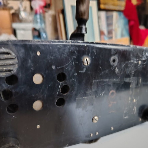 Vintage telephone used with crank, possibly military or service from 70s