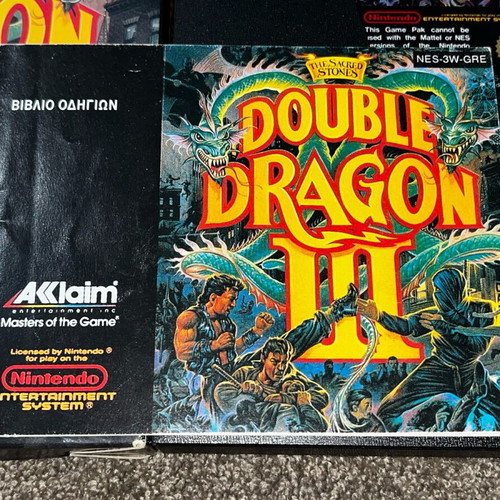 Nintendo NES Double Dragon 3 game used with cartridge, box and manual