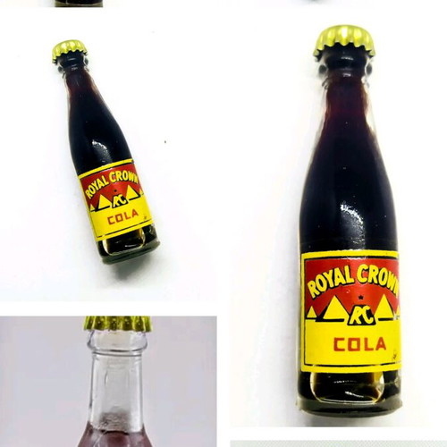 Vintage mini glass Royal Crown Cola bottle like new collectible