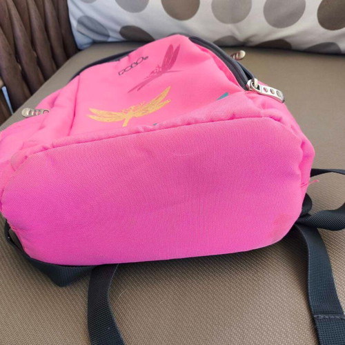 Polo backpack for girls like new, pink with reinforced back