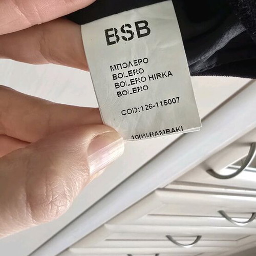 BSB velvet bolero black size medium new