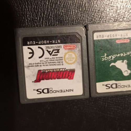 Burnout Legends and Nintendogs Nintendo DS cartridges used without case