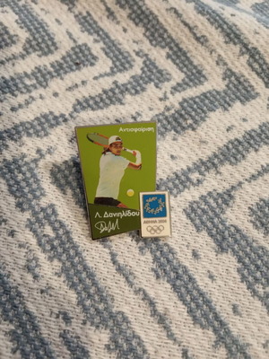 Pin Lena Daniilidou tennis Athens 2004 Olympics like new