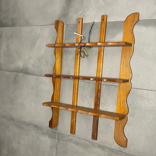 Wooden wall shelf like new for decorations and spices