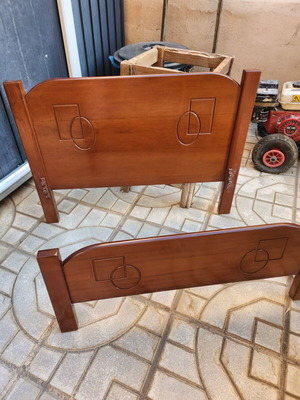 Two single solid wood beds like new without mattresses