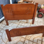 Two single solid wood beds like new without mattresses