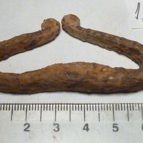 Iron hand-forged flint striker used