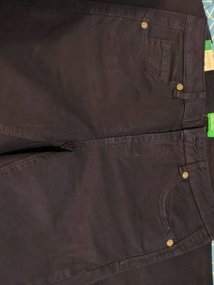 Υφασμάτινο παντελόνι Benetton σκούρο μπλε καινούργιο μέγεθος M