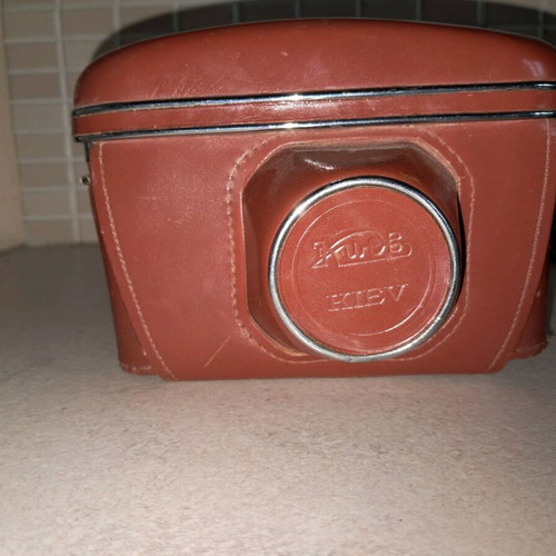 Kiev vintage camera like new with leather case and flash