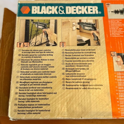 Black & Decker KD564RE electric drill used, 450W with hammer function