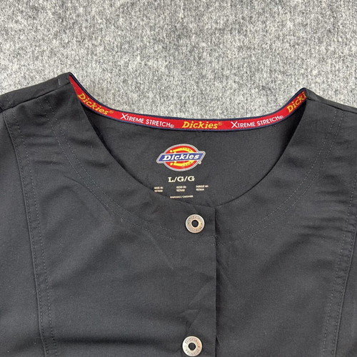 Dickies medical nurse blouse Large black like new with pockets