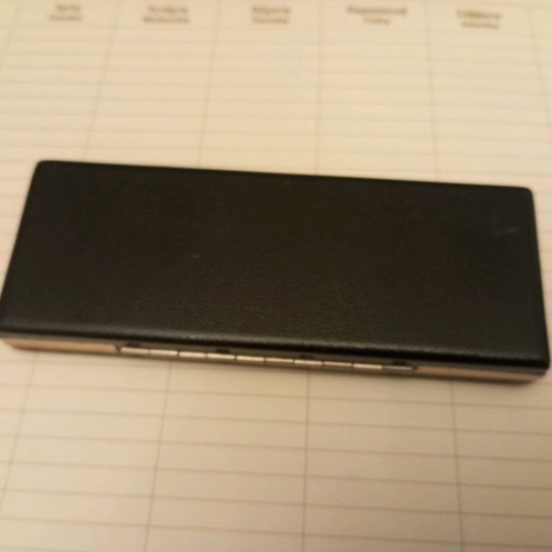 Parker set of 3 used pens, fountain pen and mechanical pencil in leather case KLM