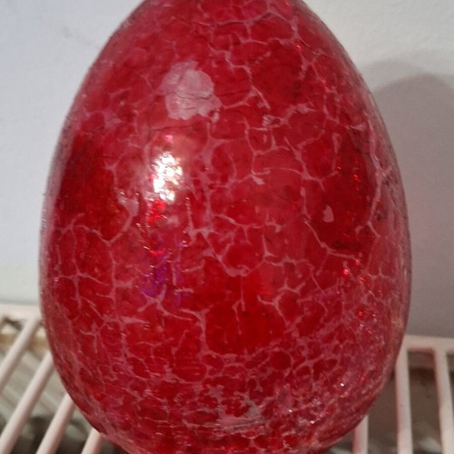 Glass decorative Easter egg used