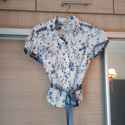 Forel women's summer floral shirt, size 48
