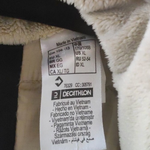 Wedze Piste 500 women's ski jacket, black, size XL