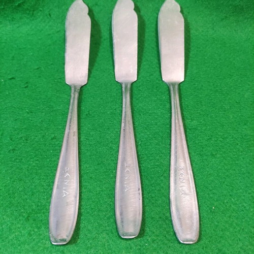 Xenia dessert serving knives set of 3 used Afentakis Rostfrei