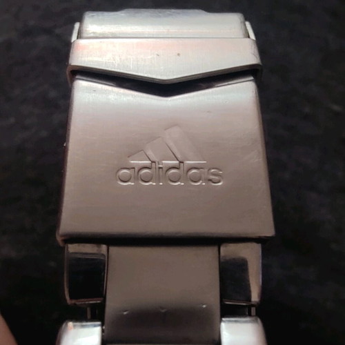 Adidas watch metal silver with black dial like new
