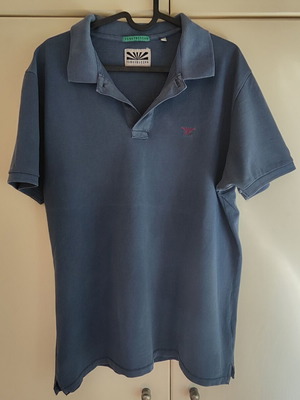 Funky Buddha ανδρικό polo μπλε L βαμβακερό μεταχειρισμένο με vintage αίσθηση