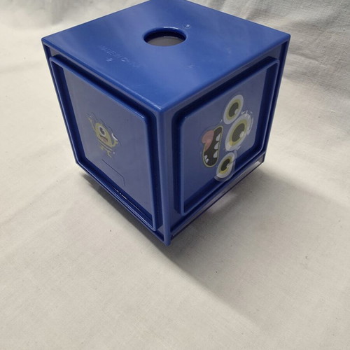 Legami Cutie Cube Monster stacking storage box with drawer used