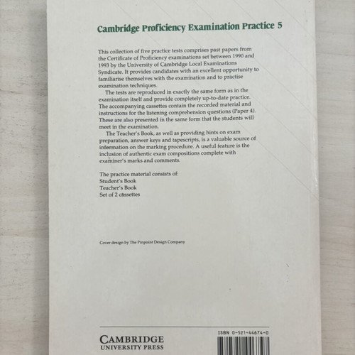 Cambridge Proficiency Examination Practice 4 and 5 used, English