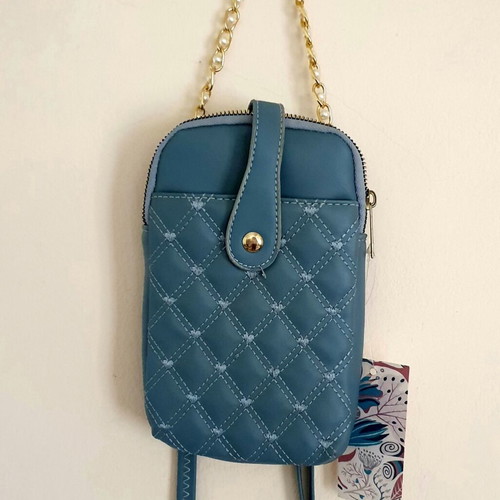Quilted Mini Crossbody Bags New Set of 2 in Pink and Blue