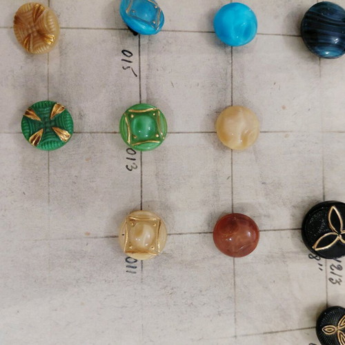 Vintage button sample book from the 1960s used