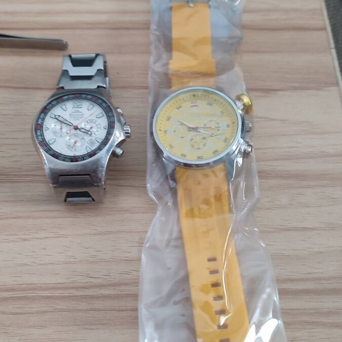 Regolo men's chronograph watch with free silicone strap watch