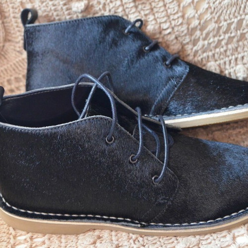 Zara cowskin leather ankle boots new, size 36, black