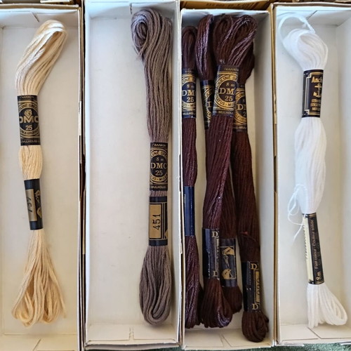 Set of 48 Anchor and D.M.C. new embroidery and crochet threads