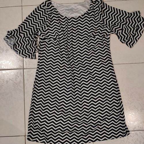 Day Billy Sabbado Chevron midi dress tunic black and white 4XL